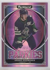 2023-24 Upper Deck Parkhurst Parkies Pink 18/50 Andrei Kuzmenko #P-27 18vw