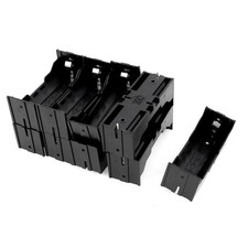 9 Pcs Plastic Single 26650 Battery Holder Case Storage Box Black