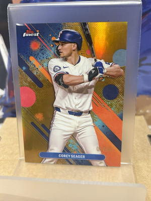 Topps Finest 2025 Corey Seager Gold Refractor 05/50 #49 Jersey Match