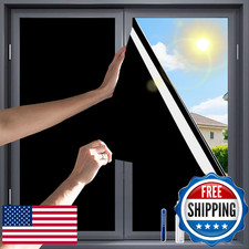 Flueen Privacy Window Film 23.6x196.9 Blackout UV Heat Control PET Tint for Home