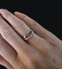 Sterling Silver Engagement Ring + Matching Wedding Bands — photo 4