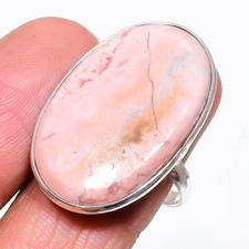Rhodochrosite Gemstone 925 Sterling Silver Jewelry Ring Size 9 X-Mas Gift J806