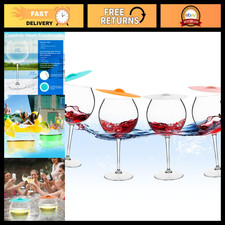 Floating Wine Glasses for Pool - 18oz Set of 4 with Lids - Perfect for Summer Fu