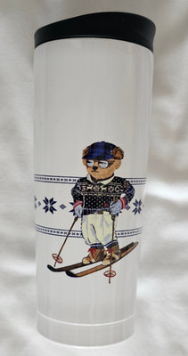 Polo Ralph Lauren Polo Bear Tumbler/ Travel Mug White Stainless Steel