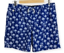 Polo Ralph Lauren Swim Trunks Men's XL 18-20 Blue Palm Trees Polo Bear Design