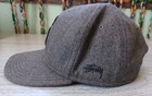 Stussy Hat Wool Blend Snap Back Varsity Cap Gray Black Embroidery One Size — photo 4