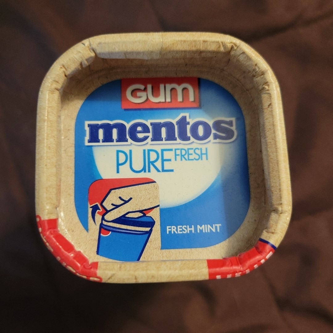  Mentos Pure Fresh MINT Chewing Gum 80 Pc *Expires 5/27 BLUE Pkg ♻️ Paper Box!