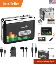 Portable Cassette Recorder Player, Audio Music Cassette Tape to Digital Conve...