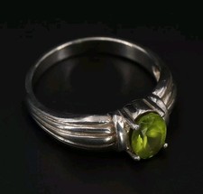 Pretty Peridot, Sterling Silver Ring, Size 9, Mint Condition Must See Gift  