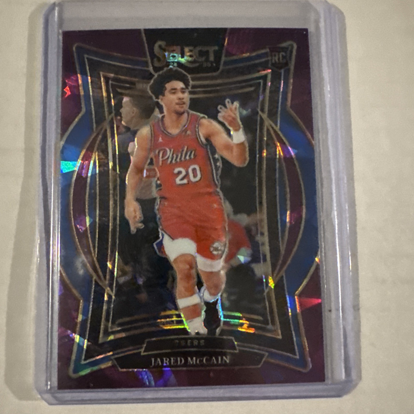 2024-25 Panini Select Concourse Jared McCain #82 Purple Ice Prizm /99 (RC)