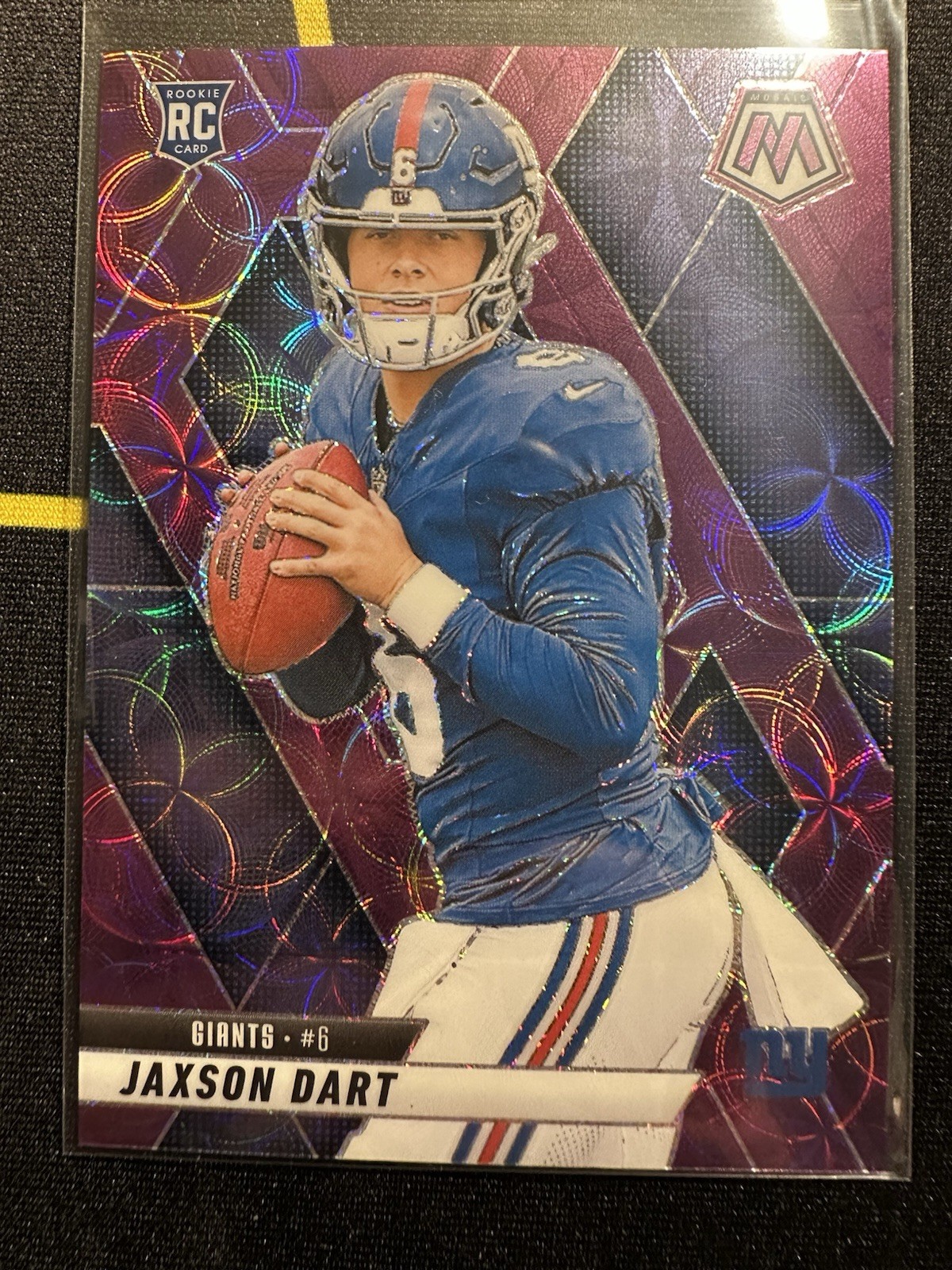 2025 Panini Mosaic Jaxson Dart #362 Purple Scope Rookie Card RC Giants