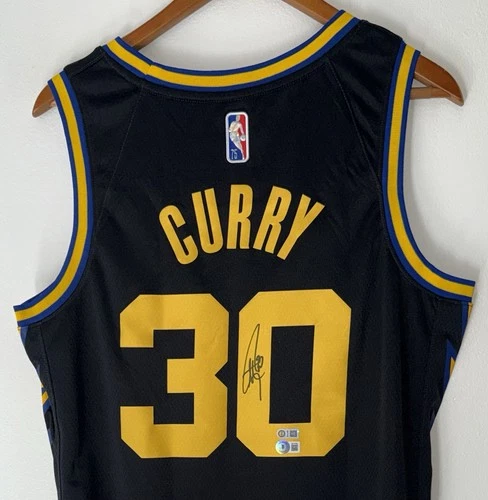 Stephen Curry Signed Warriors Nike Authentic NBA 75 Swingman Jersey USASM & BAS