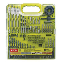 "Ryobi RAKDD90 Kit 90 Bits 1/4\" Sechskant-Bits FräSer-Bits Schraubendreher Bohrer"