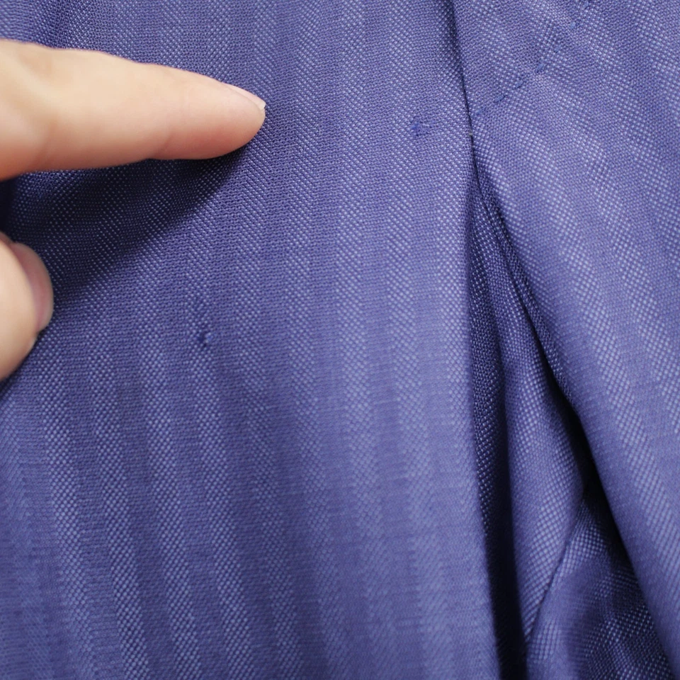 Canali 1934 suit Mens 44R 37x29 blue striped peak lapel wool flat front modern - Image 4 of 4