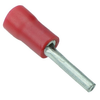 10 x Red 12mm Pin Terminal Crimp Connector