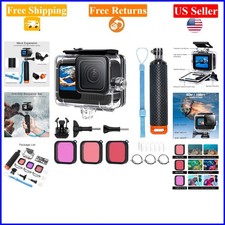 Waterproof Housing Case with 3 Filters for GoPro Hero 9-13, Clear, Dive