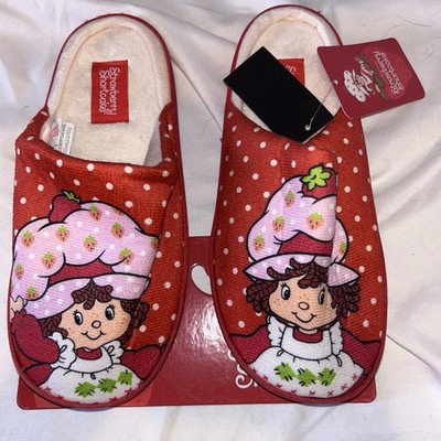 Womens Strawberry Shortcake Slippers Size 8 - NWT - Red