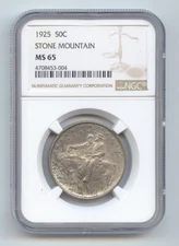 1925 Stone Mountain Commemorative Half Dollar, NGC MS-65
