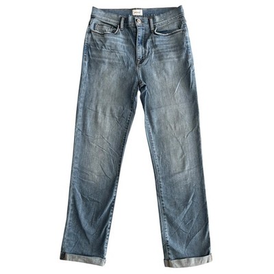 HUDSON HIGH RISE ROLL TAB CROPPED JEANS SIZE 27