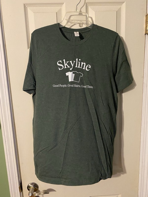 Tultex Men's Green T-Shirt short sleeved cotton blend size large
