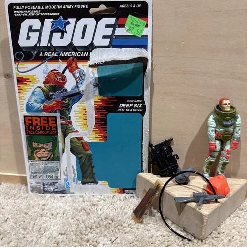 GI Joe 1989 Deep Six Complete Cardback New O Ring