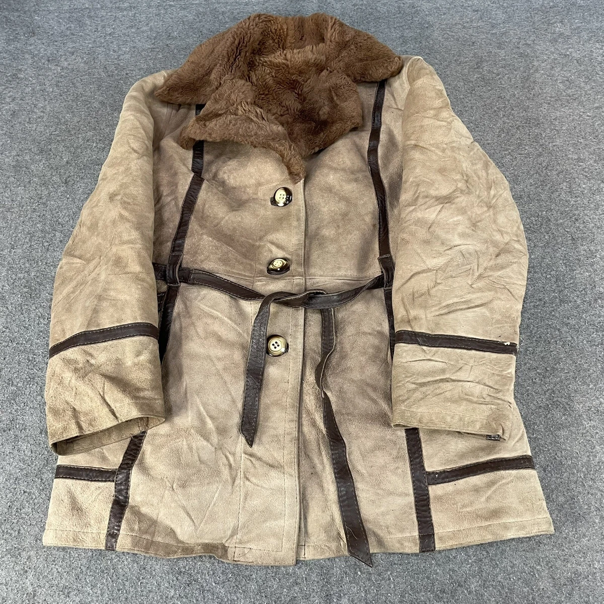 Beige sheepskin jacket sale