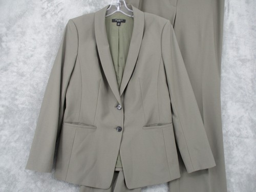 Ann Taylor Pant Suit 12 Petite Wool Blend Stretch Blazer Career Office Lined - Picture 11 of 19