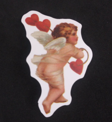 Valentine's Cupid Sticker 2.75'' x 1.58'' (N)