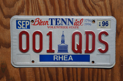 Targa Stato Tennessee 1996 # 001 QDS - # 1 Cutie - Foto 3 di 3