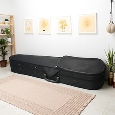 4/4  3/4 Violin Hardshell Case - Padded, Silver-Gray Interior, Black Exterior