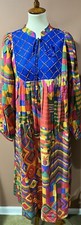 FARM Rio Summer Patches Embroidered Tunic Midi Dress  Size M