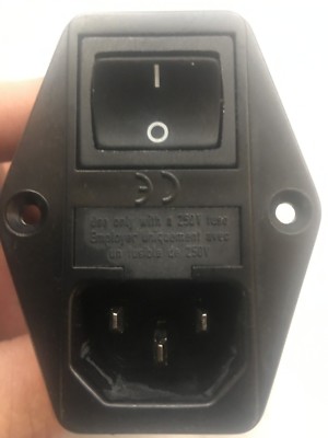 Power Entry Connector Receptacle Curtis PE160110 RFI 10 amp Filter AC 115/250 V