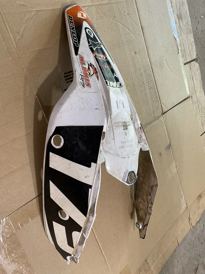 Ktm 125 144 150 250 450 Sx Sx-f 2007-2010 guardabarros trasero matrícula lateral blanco Foto 3 de 4