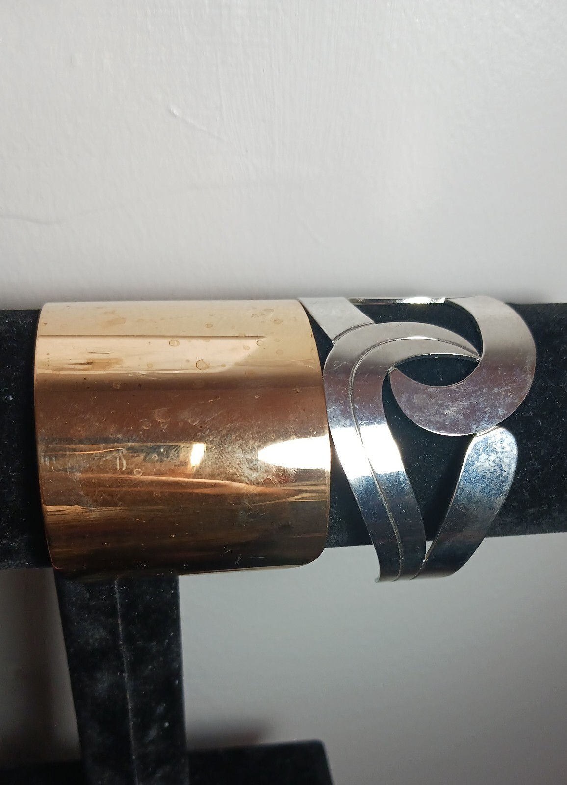 2 Statement CUFF Bracelets, Brass /Copper MHARI +… - image 1