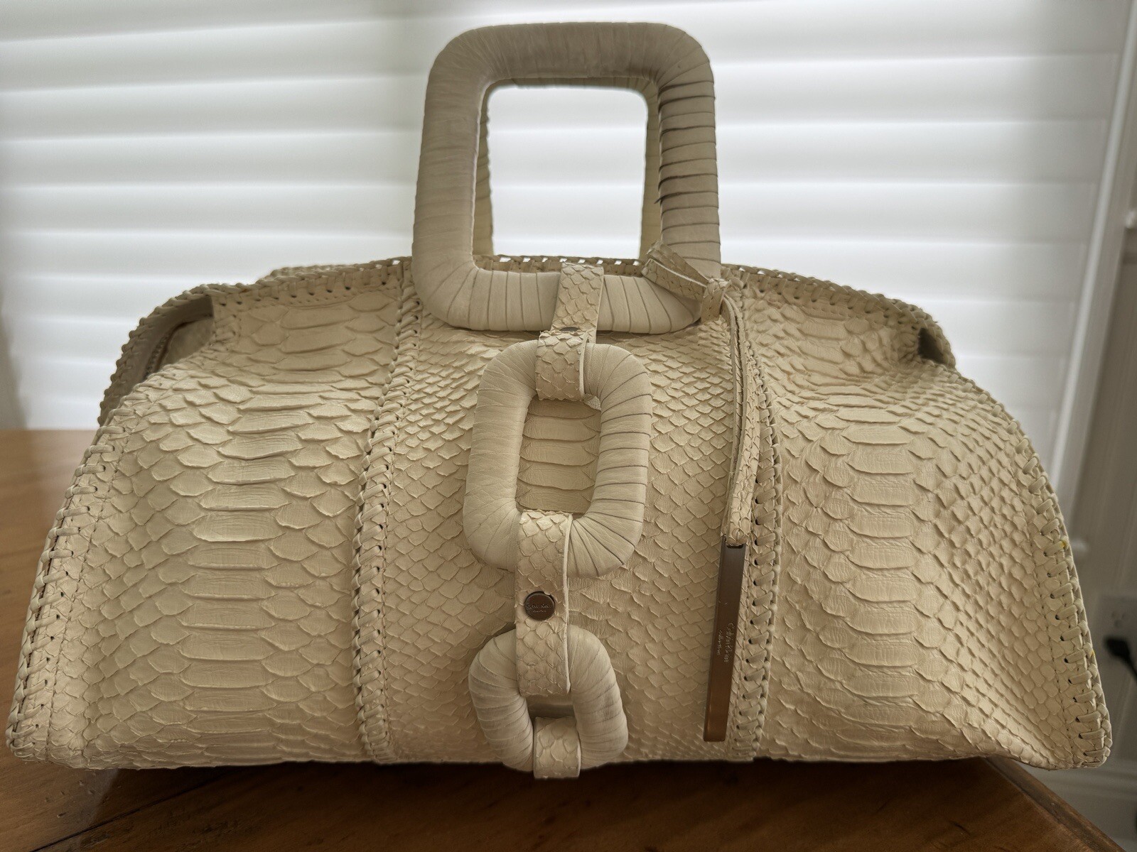 Calvin Klein Collection Large White Python Design… - image 3