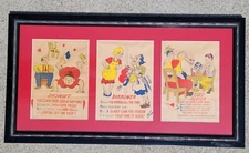 Vinegar Valentine Poems Max & Erma's Restaurant Sign Wooden Vintage Old Frame