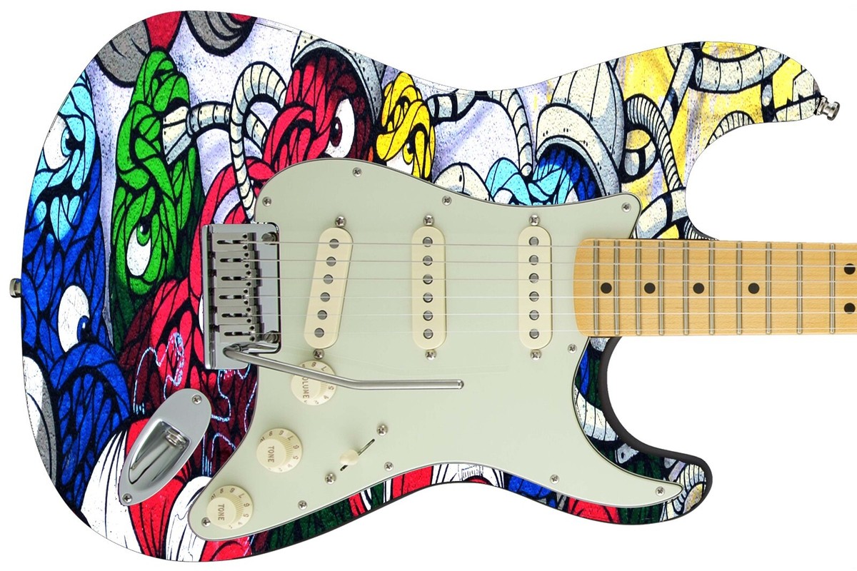 Pellicola Adesiva Per Chitarra Sticka Steve's – Occhi Di Molti 1380 – Re-skin Per Elettrica E Basso - Foto 2