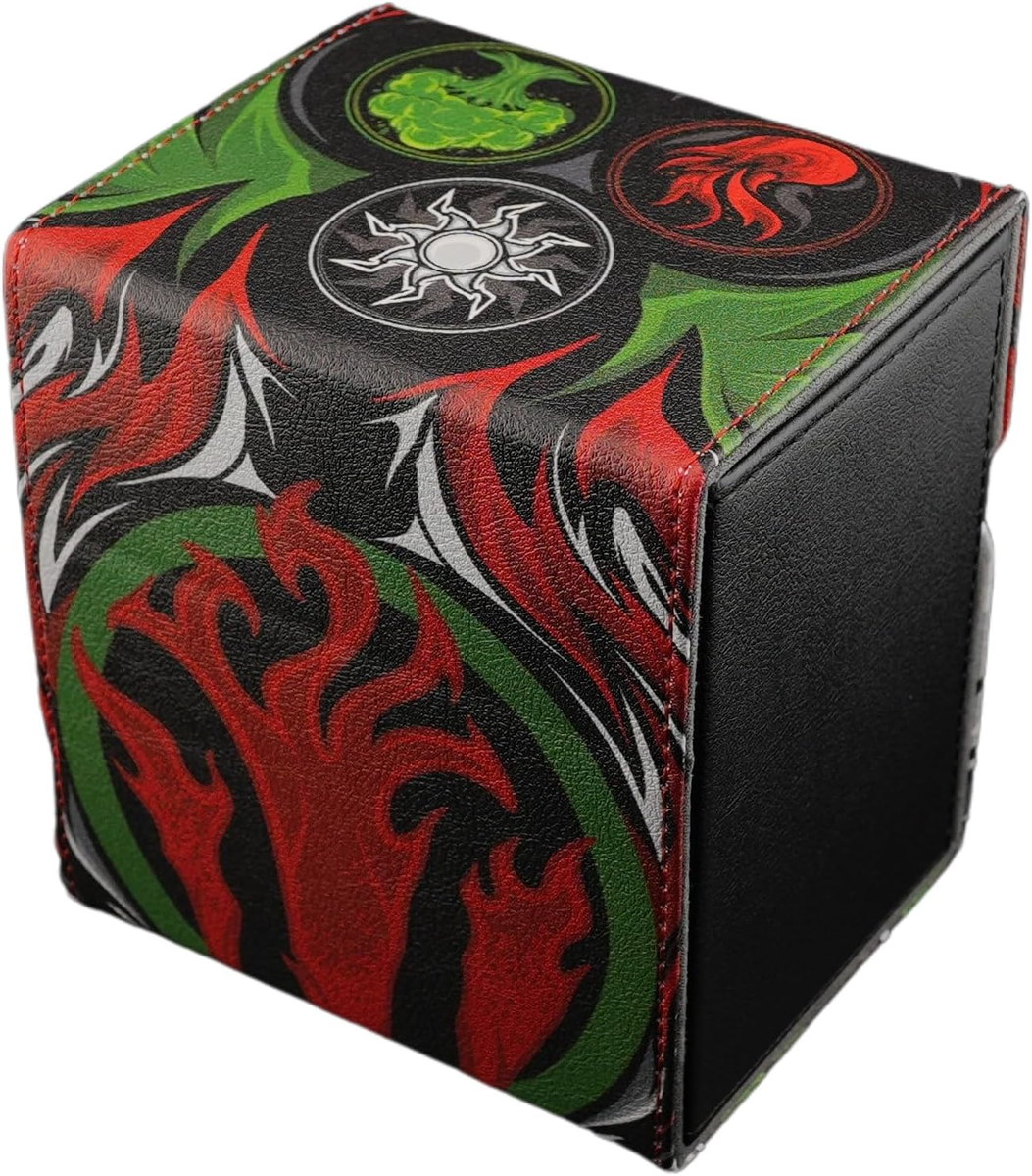 MTG Commander 100+ Card Custom Art Deck Box with Storage (White/Red/Green) MTG Commander 100+ Card Custom Art Deck Box with Storage (White/Red/Green)