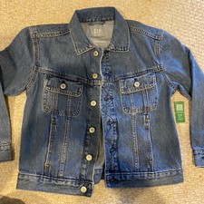 NWT Gap Kids Denim Jacket Size MEDIUM 8 Blue Jean Generation good