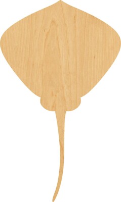 Stingray Laser Cut Out Wood Shape Craft Supply - Woodcraft Cutout
