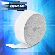 30FT X 2" X 1.5mm Exhaust Catback Header Manifold Pipe High Temp Heat Wrap White