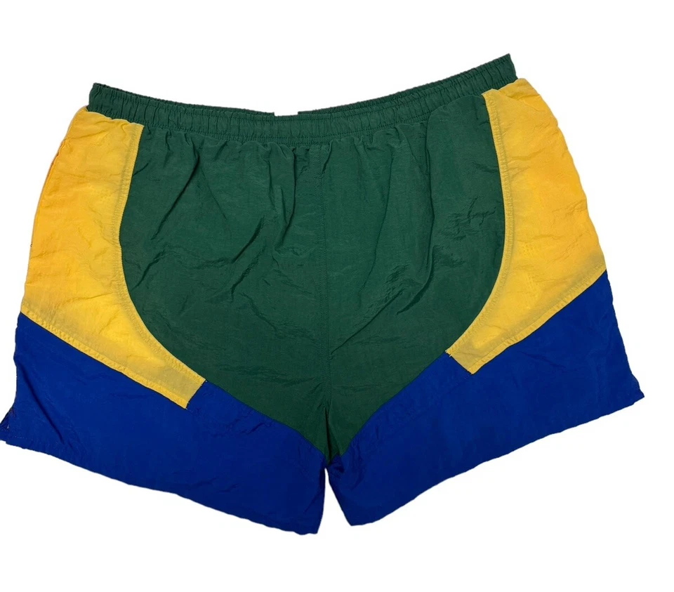 Basic Editions Men's Multicolor-Block Elastic Waist Mesh Lined Shorts Size XL - Image 2 of 4