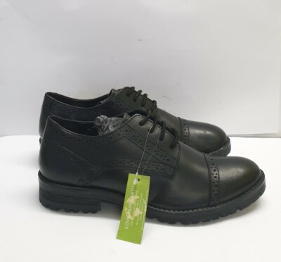 Graceland Girls LACE UP BROGUE SCHOOL SHOES Black Size EU 36 Ref