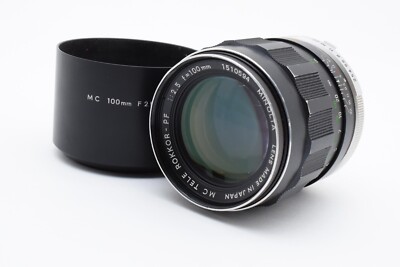 ★希少！超美品★MINOLTA MC ROKKOR-PF 100mm F2.5 NEAR MINT/CAP】Minolta MC TELE ROKKOR PF 100mm f2.5 Telephoto MF