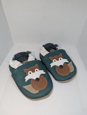 Beck Unisex Baby First Size Green Fox Krabbelschuhe UK Gr. 4,5 Leder #42