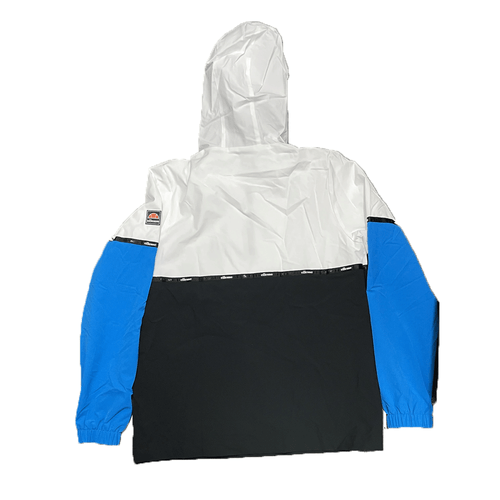 Ellesse Mens Jacket Overhead Soft Shell Boltini 1/4 Zip Medium White Blue - Picture 3 of 3