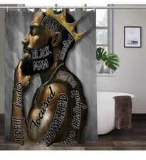 African American i am Black Men Shower Curtain 60x72 With Hooks