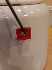 Red and White Enamel Cowboy Coffee Pot Enamelware Vintage Charm — photo 3