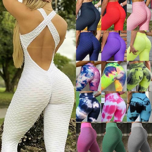 Womens Yoga Jumpsuit Bodysuit Leggings 