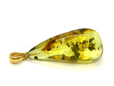 Pendentif Ambre avec Insectes
